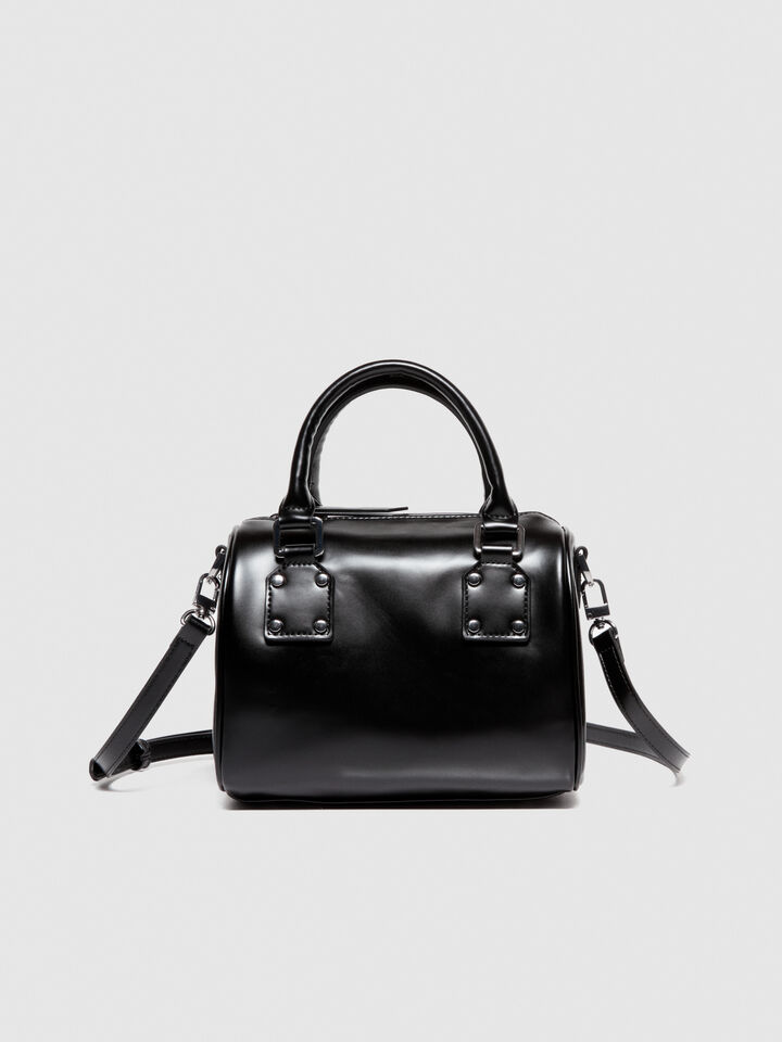 Mini vanity-style handbag with shoulder strap - null - Black | Sisley image number 2